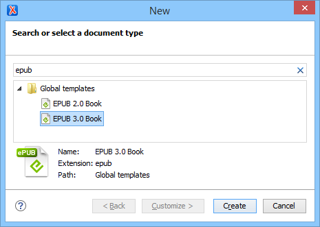  EPUB file template