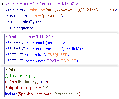 Syntax coloring in <oXygen/>