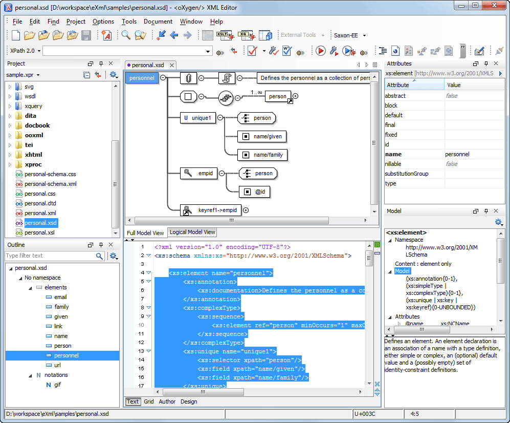 Visual XML Schema Editor