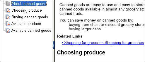 Collection links in PDF output
