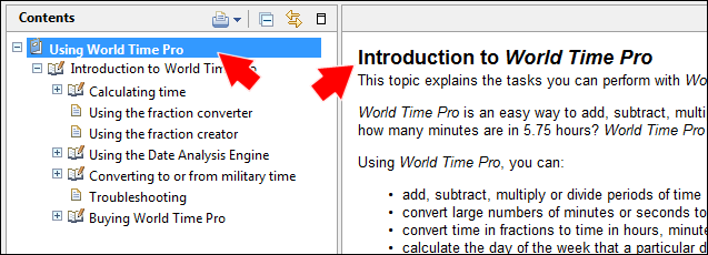 Screen capture showing unlinked node at top of TOC in Eclipse Help output