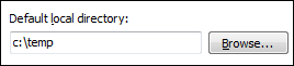 Default local directory field