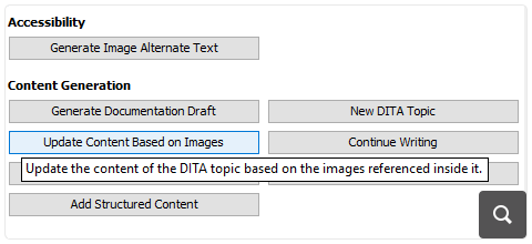 Update Content of a DITA Topic Based on Referenced Images
