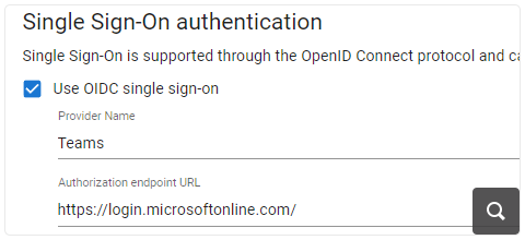 OpenID Connect Single Sign-on