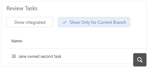 Current Branch Filter for Review Tasks