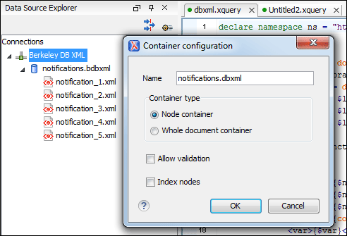 Add Container Dialog