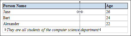 Adjusting Column Widths