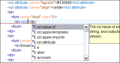 advanced editor for xml source