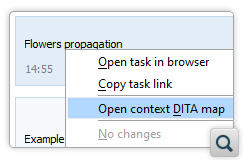 Edit Context DITA Map for a Review Task