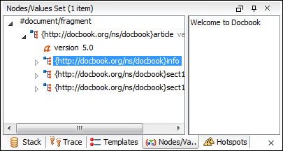 Nodes values view