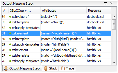 XSLT Templates Stack for Output to Source Mapping