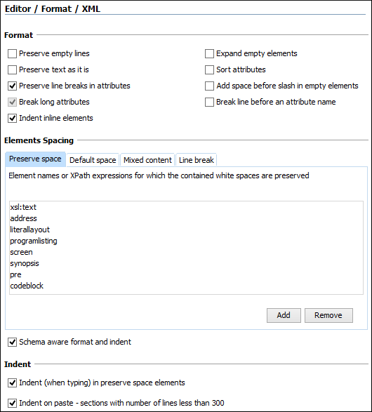 Xml Formatting And Indentation