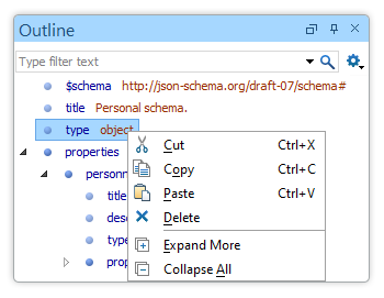 JSON Outline View