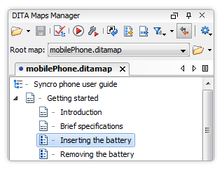 DITA Maps Manager