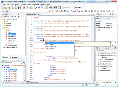 XML EditorMicrosoft® Office - Office Open XML (OOXML)