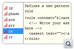 Custom Schematron Code Templates