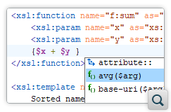 XPath Content Completion Support in Text Value Templates