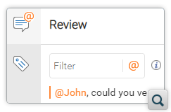 Support for @ Mentions in Review Comments