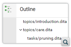 Outline Pane Available for DITA Maps
