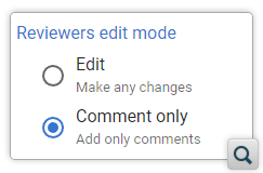 Comment-only Reviewers Edit Mode