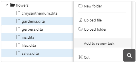 Create Review Tasks from the Files View