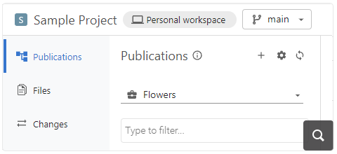 Personal Workspace is the Default Project Page