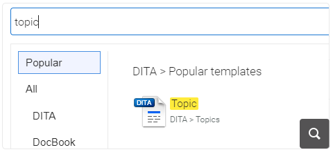 Search Templates When Creating a New File