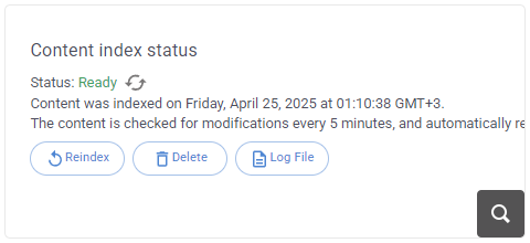 Download Content Indexing Logs