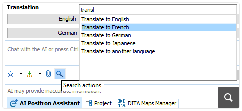 Quickly Find a Positron Action
