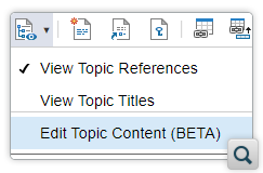 Edit DITA Maps with Content Expanded