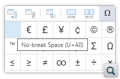 Selection Improvements for Inserting Special Characters