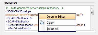 WSDL Open in editor