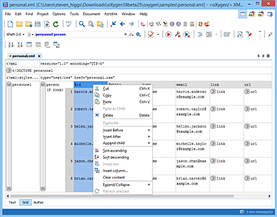 XML Grid Editor