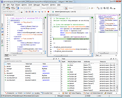 oXygen XQuery Debugger